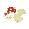 Golden Plated Alloy Enamel Pendants ENAM-Z017-09G-02-2