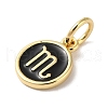 Real 18K Gold Plated Brass Enamel Charms KK-L216-001G-F01-2