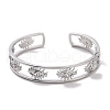 Clear Cubic Zirconia Eye Open Cuff Bangle BJEW-P293-01P-2