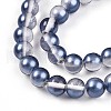 Baking Painted Transparent Glass Beads Strands DGLA-N011-8mm-08-3