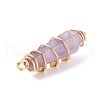 Natural Amethyst Pointed Pendants PALLOY-JF01703-01-4