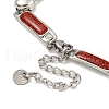 304 Stainless Steel Enamel Rectangle Link Chain Bracelets with Glitter Powder BJEW-S153-04P-01-3