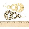 Teardrop Leopard Print Alloy Dangle Earrings for Women EJEW-K304-02G-6