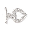 Heart Brass Toggle Clasps KK-S403-18P-1
