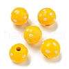 Printed Wood European Beads WOOD-G022-18K-1