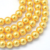 Baking Painted Pearlized Glass Pearl Round Bead Strands X-HY-Q330-8mm-56-1