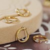 Teardrop Brass Clear Cubic Zirconia Hoop Earrings FS-WG02AD4-01-2