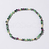 Natural Ruby in Zoisite Round Beads Stretch Bead Bracelets for Women CQ7665-4-1