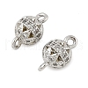 Brass Micro Pave Cubic Zirconia Connector Charms KK-U056-03P-2