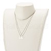 Tarnish Resistant 304 Stainless Steel Puzzle Piece Pendant Necklaces Sets NJEW-JN03516-02-3