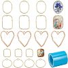 Olycraft Alloy Open Back Bezel Pendants PALLOY-OC0002-81-1