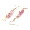 Natural Quartz Crystal Dangle Earrings EJEW-JE06410-01-5
