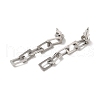 304 Stainless Steel Chain Dangle Stud Earrings for Women EJEW-Q781-27P-2