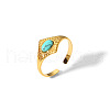 Synthetic Turquoise Cuff Rings for Women PX1899-3-1