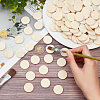 DELORIGIN 150Pcs Wooden Beads WOOD-DR0001-02B-4