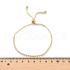Brass Round Beads Slider Bracelets for Women BJEW-D317-13B-G-5