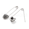 316 Surgical Stainless Steel Safety Pin Hoop Earrings for Women EJEW-Z050-32A-AS-2