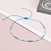 Glass Seed Braided Bead Bracelet for Women BJEW-BB7272742-C-2