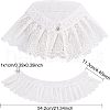 Detachable Computerized Embroidered Cotton Lace Collar DIY-WH0283-16-2