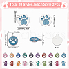 SOFPLATE 40Pcs 20 Styles Enamel Pendants ENAM-SP0001-01-2