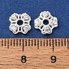 S925 Sterling Silver Clear Cubic Zirconia Bead Caps STER-A047-07A-S-3