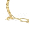 Brass Cuban Link Chain & Paperclip Chain Bracelet Making KK-U020-10G-3