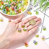 90Pcs 9 Colors Acrylic Lampwork Pendants PALLOY-CJ00048-4