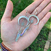 Alloy Natural Quartz Crystal Dangle Earrings FS-WGD5E71-01-2