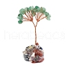 Natural Mixed Gemstone Chips Tree of Life Decorations PW-WG54F93-06-1