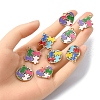 10Pcs 5 Styles Alloy Enamel Pendants ENAM-YW0003-87-5