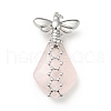 Natural Rose Quartz Pendants G-G870-02P-1