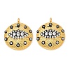 Brass Micro Pave Cubic Zirconia Pendants KK-U058-01G-1