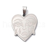 Non-Tarnish 304 Stainless Steel Pendants STAS-C062-08P-1