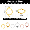   180Pcs 3 Styles Hollow Frame Alloy Links Connectors FIND-PH0022-88-2