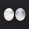 Natural White Shell Cabochons SSHEL-D083-15-3