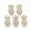 Brass Micro Pave Cubic Zirconia Charms X-KK-S359-025-RS-1