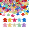 Yilisi 200Pcs 10 Colors Frosted Acrylic Bead Caps MACR-YS0001-02-30