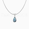 Alloy Resin Teardrop Pendant Necklaces for Women FS-WGAA4C8-01-5