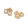 Brass Micro Pave Cubic Zirconia Pendants KK-A259-22G-01-2