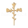 304 Stainless Steel Pendants STAS-B062-11G-1