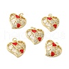 Real 18K Gold Plated Brass Micro Pave Clear Cubic Zirconia Pendants KK-E068-VB214-2-3