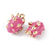 Brass Enamel Charms KK-G462-25LG-2