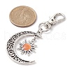 4Pcs Moon & Sun Alloy Pendant Decorations HJEW-JM01596-3