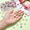 150Pcs 15 Colors Glass Charms PALLOY-CJ00040-4