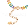 Brass Enamel Cobs Chains Bracelets BJEW-JB05744-3
