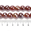 Electroplated Natural Agate Round Beads Strands G-L598-A01-03C-5