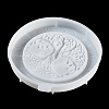 Flat Round with Tree of Life & Runes DIY Wall Decoration Silicone Molds SIL-F007-04-5