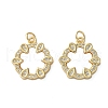 Brass Micro Pave Cubic Zirconia Pendants KK-U070-17C-G-1