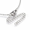 Brass Micro Pave Clear Cubic Zirconia Pendant Necklaces NJEW-O108-11P-3