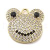 Brass Micro Pave Cubic Zirconia Pendants KK-L228-15G-1